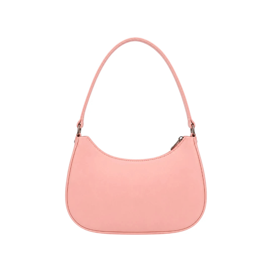 Torsed Pink Turn Lock Leather Shoulder Bag