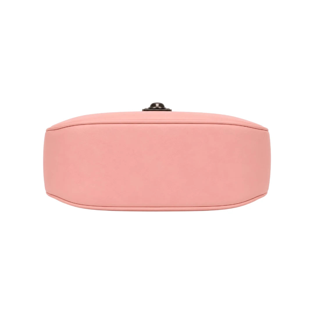 Torsed Pink Turn Lock Leather Shoulder Bag